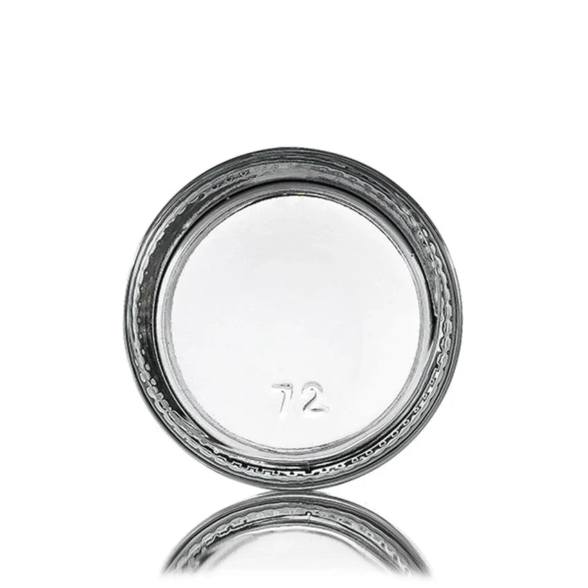1 oz Clear Glass Straight Sided Round Jar With Smooth Black Lid - (160 - 16,000 Count)-Glass Jars-BeastBranding