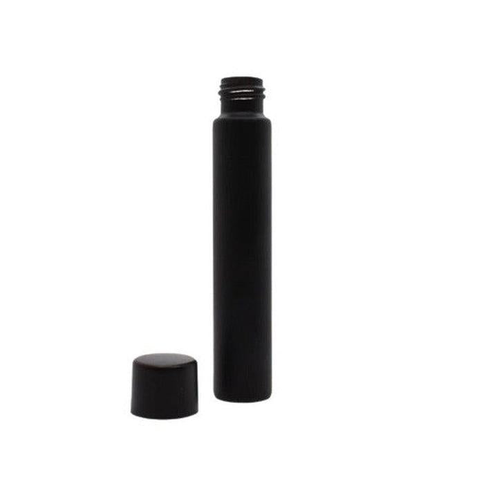 116mm Opaque Matte Black Glass Blunt Tube w/ Plastic Black Child Resistant Cap NOT ON TUBE - (100 - 45,000 Count)-Joint Tubes & Blunt Tubes-BeastBranding