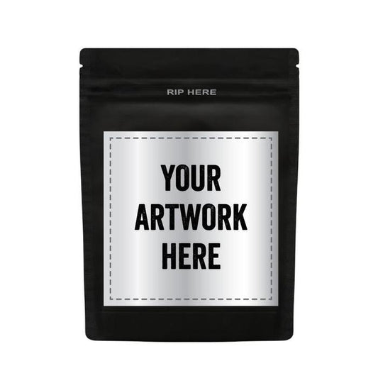 1/8 Oz Grip N Pull Child Resistant Mylar Bag With Labels & Application-Mylar Smell Proof Bags-BeastBranding