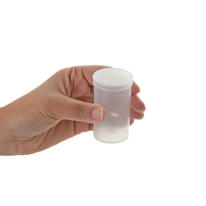 19 Dram Pop Top Vial - 1/8 Oz - Clear - (225 Count)-Pop Top Vials-BeastBranding