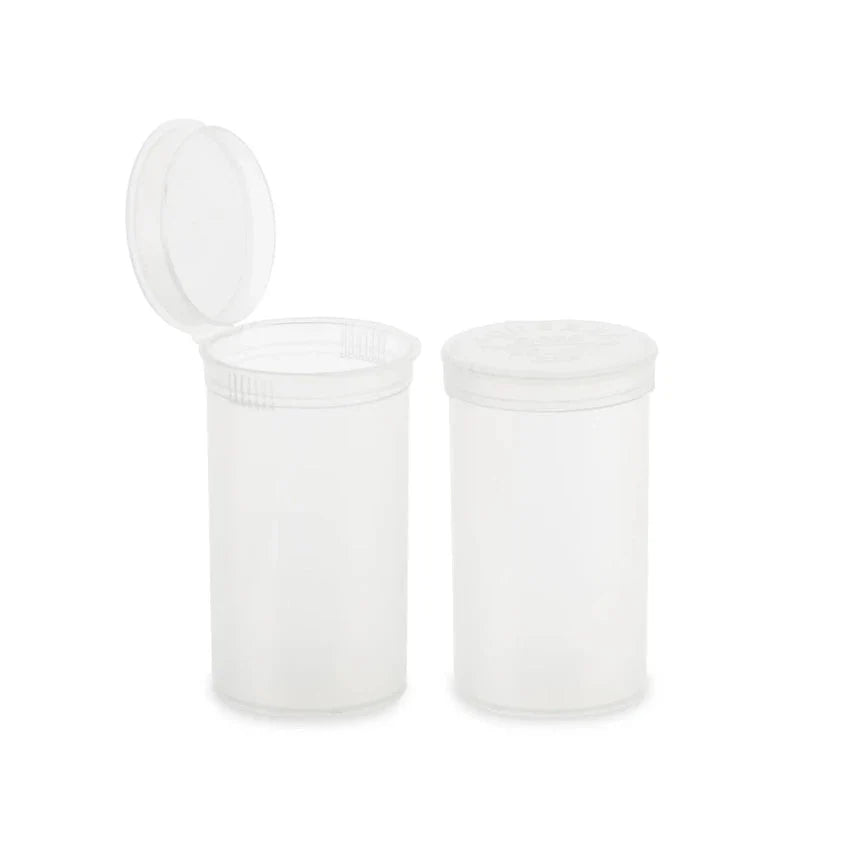19 Dram Pop Top Vial - 1/8 Oz - Clear - (225 Count)-Pop Top Vials-BeastBranding