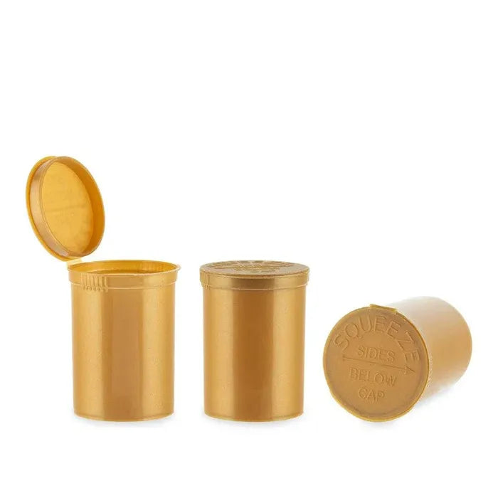 30 Dram Pop Top Vial - 1/4 Oz - Gold - (160 Count)-Pop Top Vials-BeastBranding