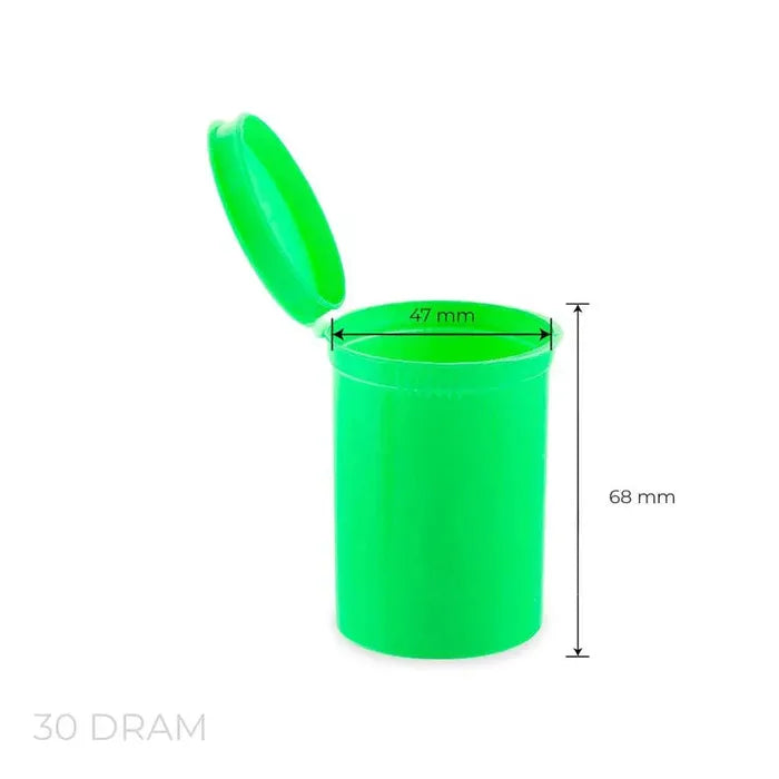 30 Dram Pop Top Vial - 1/4 Oz - Green - (160 Count)-Pop Top Vials-BeastBranding