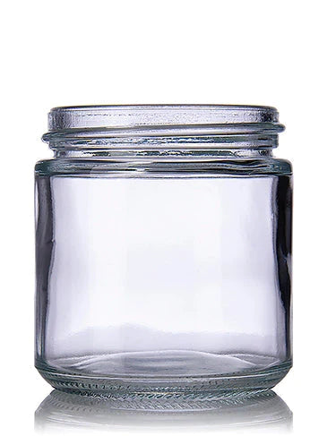 3oz Clear Glass Straight-Sided Round Jar with Black Lid - (150 - 15,000 Count)-Glass Jars-BeastBranding