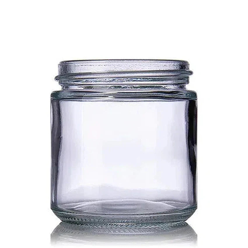3oz Clear Glass Straight-Sided Round Jar with Black Or White Lid - (150 - 15,000 Count)-Glass Jars-BeastBranding