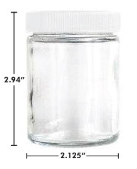 4oz Glass Jar Screw Top - Clear Jar with White Lid (90 - 9,000 Count)-Glass Jars-BeastBranding