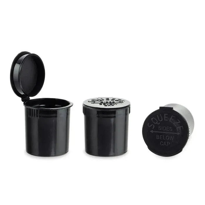 6 Dram Pop Top Vial - Black - Child Resistant (600 Count)-Pop Top Vials-BeastBranding