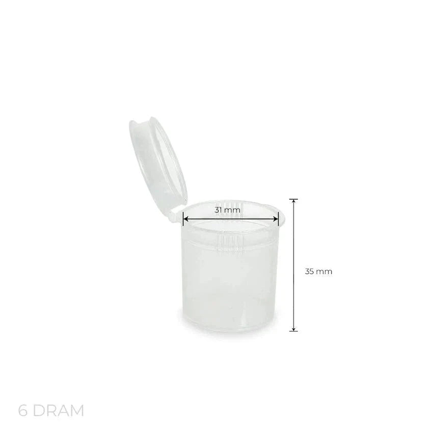 6 Dram Pop Top Vial - Clear - (600 Count)-Pop Top Vials-BeastBranding