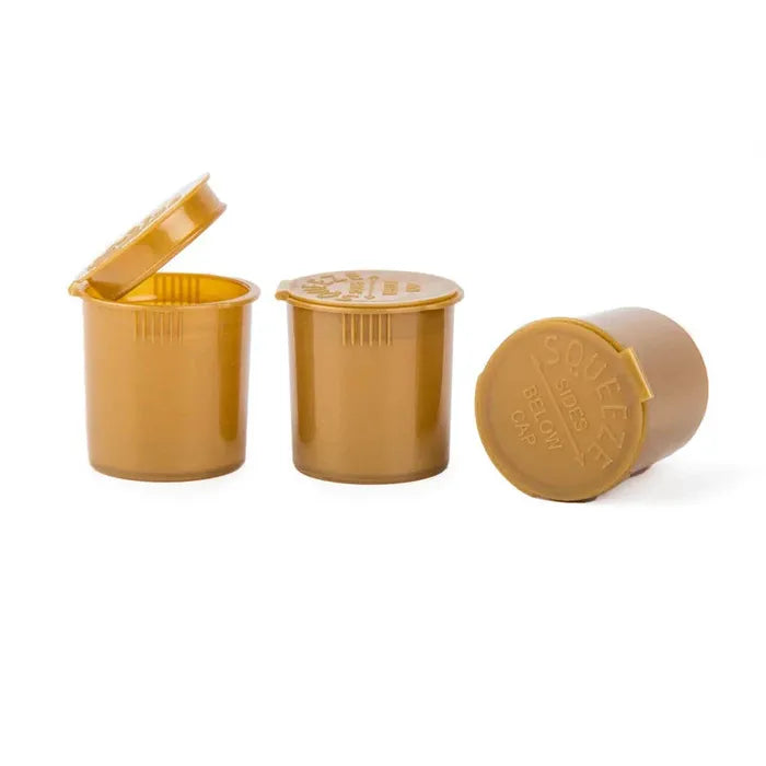 6 Dram Pop Top Vial - Gold - Child Resistant (600 Count)-Pop Top Vials-BeastBranding