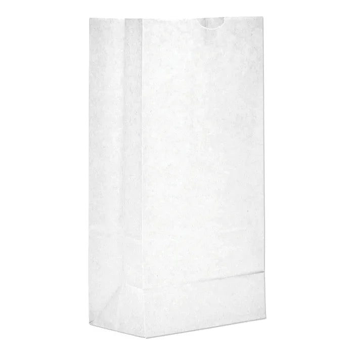 #6 White Paper Bag - 6 Pound - (500 - 10,000 Count)-Pharmacy Bags & Exit Bags-BeastBranding