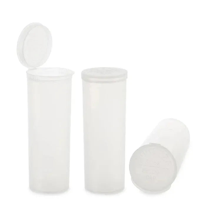 60 Dram Pop Top Vial - 1/2 Oz - Clear - (75 Count)-Pop Top Vials-BeastBranding