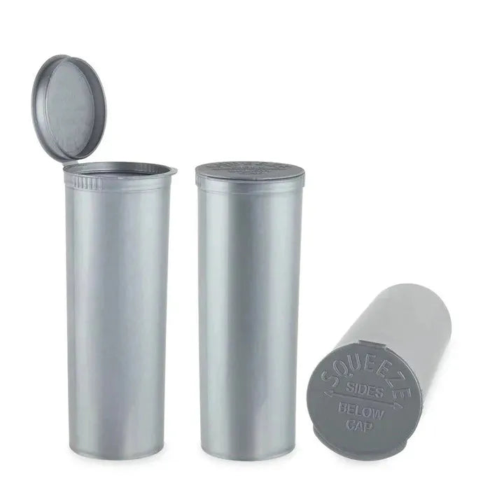 60 Dram Pop Top Vial - 1/2 Oz - Silver - (75 Count)-Pop Top Vials-BeastBranding