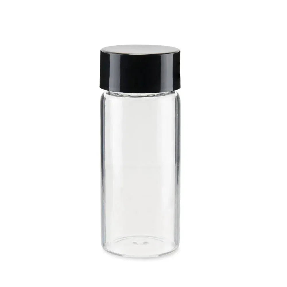 76mm Clear Glass Blunt Tube w/ Plastic Child Proof Black Or White Cap - (416 Count)-Joint Tubes & Blunt Tubes-BeastBranding