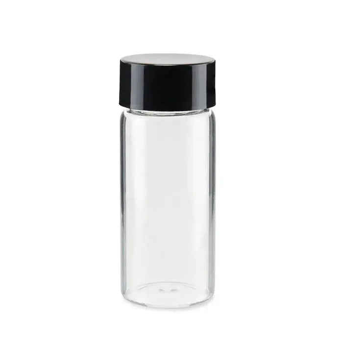 76mm Clear Glass Blunt Tube w/ Plastic Child Proof Black Or White Cap - (416 Count)-Joint Tubes & Blunt Tubes-BeastBranding