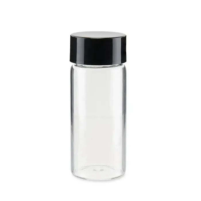 76mm Clear Glass Blunt Tube w/ Plastic Child Proof Black Or White Cap - (416 Count)-Joint Tubes & Blunt Tubes-BeastBranding