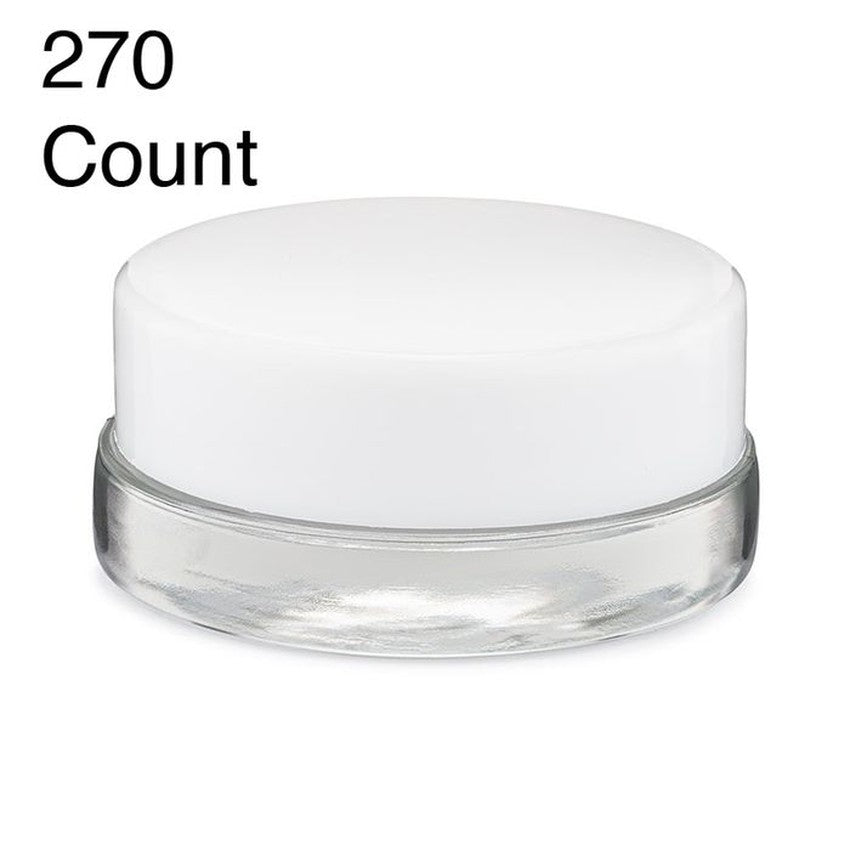 7ml Clear Glass Low Profile Container - Black or White Cap With Labels & Application-Low Profile Jars-BeastBranding