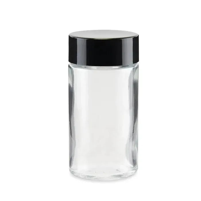 84mm Clear Glass Blunt Tube w/ Plastic Child Proof Black Or White Cap - (180 Count)-Joint Tubes & Blunt Tubes-BeastBranding