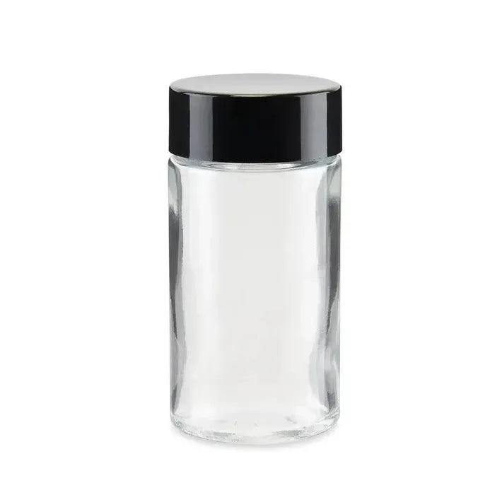 84mm Clear Glass Blunt Tube w/ Plastic Child Proof Black Or White Cap - (180 Count)-Joint Tubes & Blunt Tubes-BeastBranding