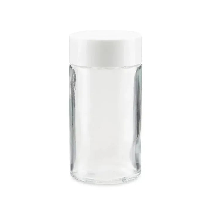 84mm Clear Glass Blunt Tube w/ Plastic Child Proof With Labels & Application-Joint Tubes & Blunt Tubes