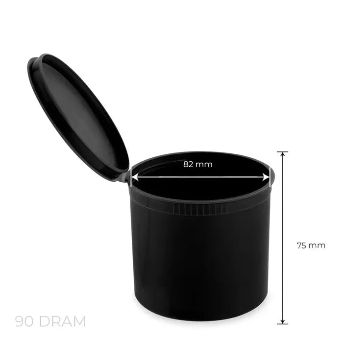90 Dram Pop Top Vial - Opaque Black - (45 Count Per Box)-Pop Top Vials-BeastBranding