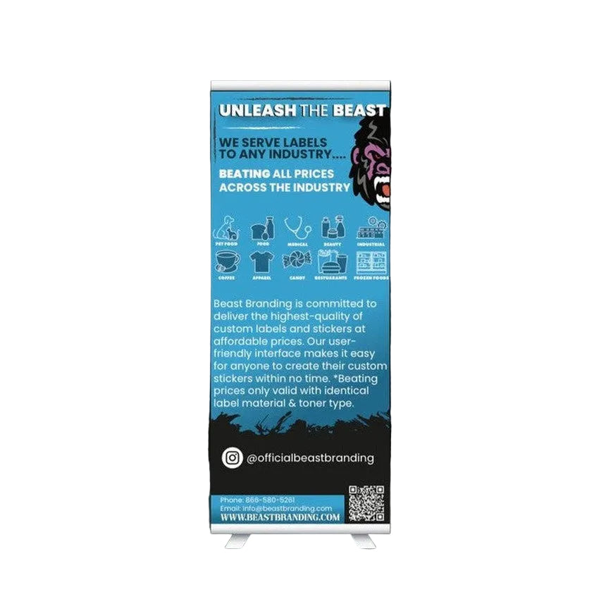 Beast Branding CUSTOM PRINTED Retractable Banner with Stand-Custom Print Marketing Material-BeastBranding