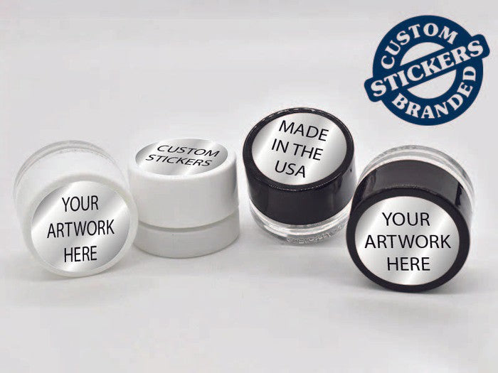 Beast Branding CUSTOM PRINTED STICKERS - 1.125" Circle for 5ml Jar Lid or Bottom-Custom Print Labels-BeastBranding