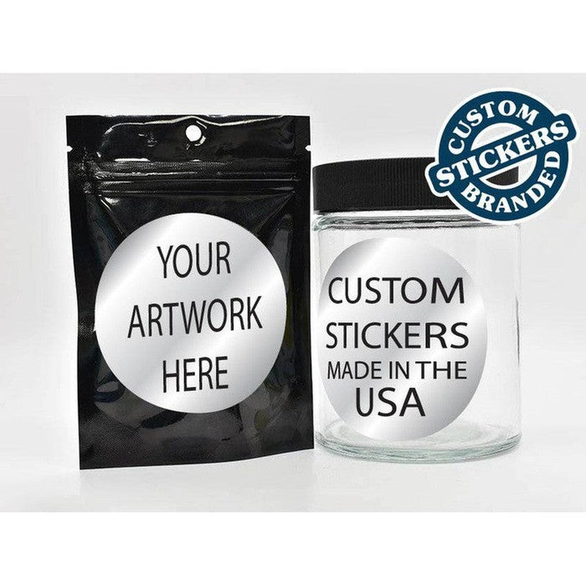 Beast Branding CUSTOM PRINTED STICKERS - 2" Circle for 1/8 Oz, 1/4 Oz, Gram Mylar Bag-Custom Print Labels-BeastBranding