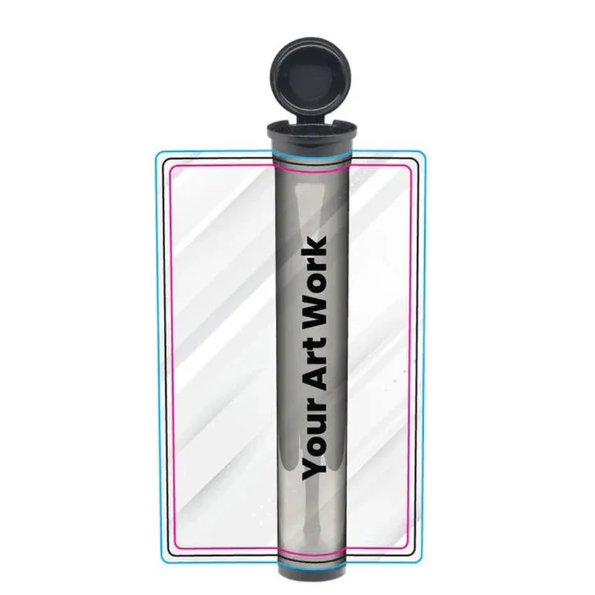 Black 116mm Blunt Tube, with Printed Sticker and Application of sticker!-Custom Print Stickers-BeastBranding