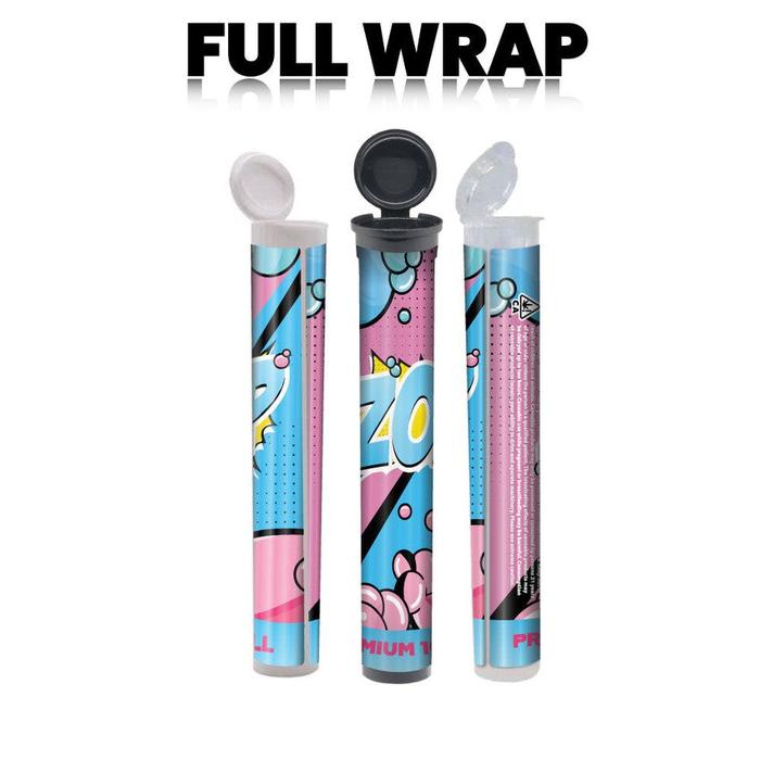 California Pre-Designed 116mm Black Blunt Tube, with Sticker Applied!-Custom Print Stickers-BeastBranding