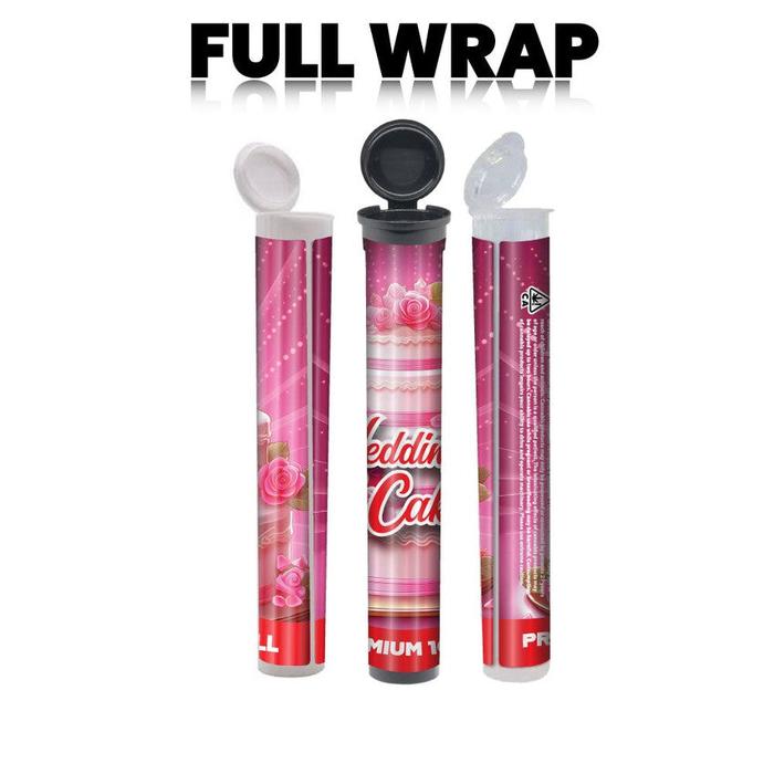 California Pre-Designed 116mm Black Blunt Tube, with Sticker Applied!-Custom Print Stickers-BeastBranding