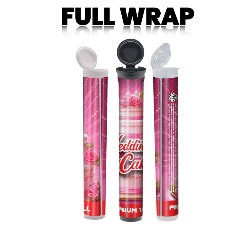 California Pre-Designed 116mm Black Blunt Tube, with Sticker Applied!-Custom Print Stickers-BeastBranding