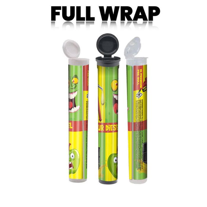 California Pre-Designed 116mm Black Blunt Tube, with Sticker Applied!-Custom Print Stickers-BeastBranding