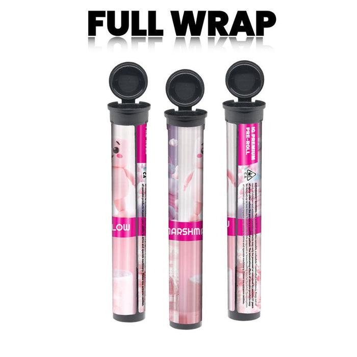 California Pre-Designed 116mm Black Blunt Tube, with Sticker Applied!-Custom Print Stickers-BeastBranding