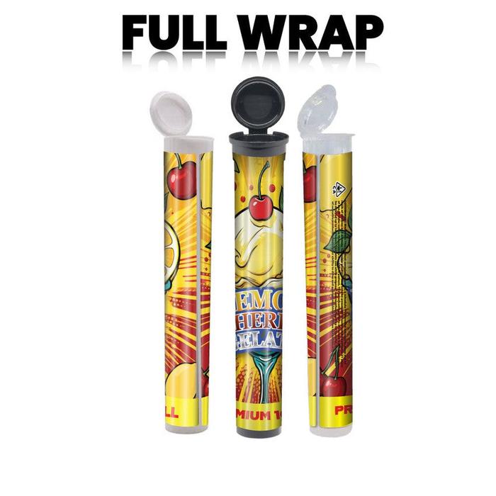 California Pre-Designed 116mm Black Blunt Tube, with Sticker Applied!-Custom Print Stickers-BeastBranding