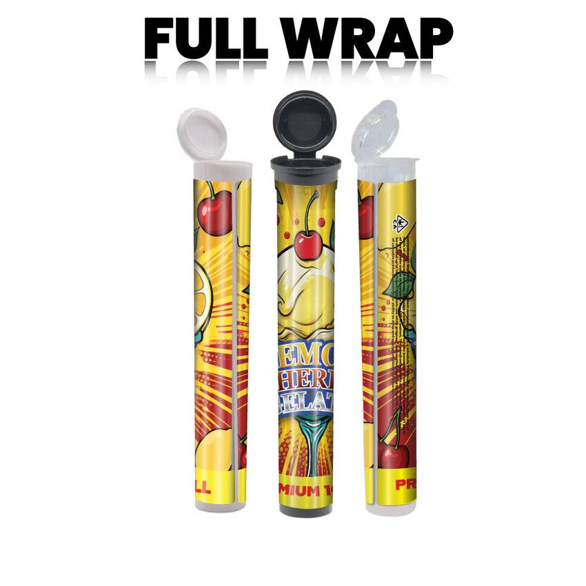 California Pre-Designed 116mm Black Blunt Tube, with Sticker Applied!-Custom Print Stickers-BeastBranding