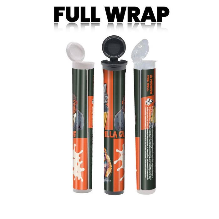 California Pre-Designed 116mm Black Blunt Tube, with Sticker Applied!-Custom Print Stickers-BeastBranding