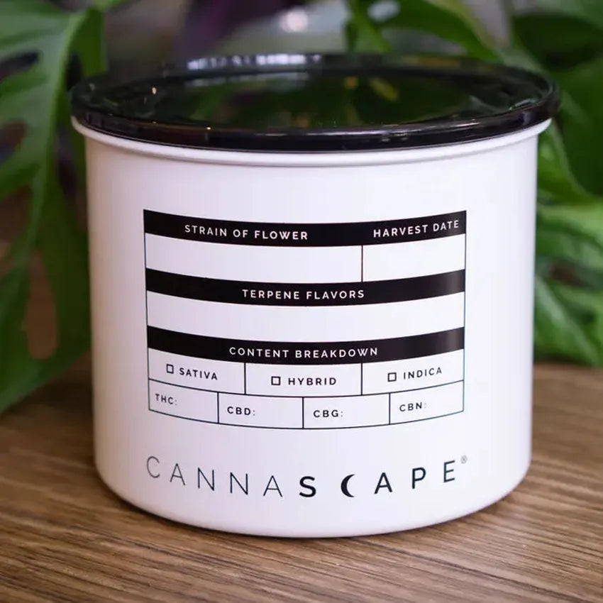 Cannascape® 4" Stainless Steel Matte Stash Jars - Black or White - (1 Count)-stash jar-BeastBranding