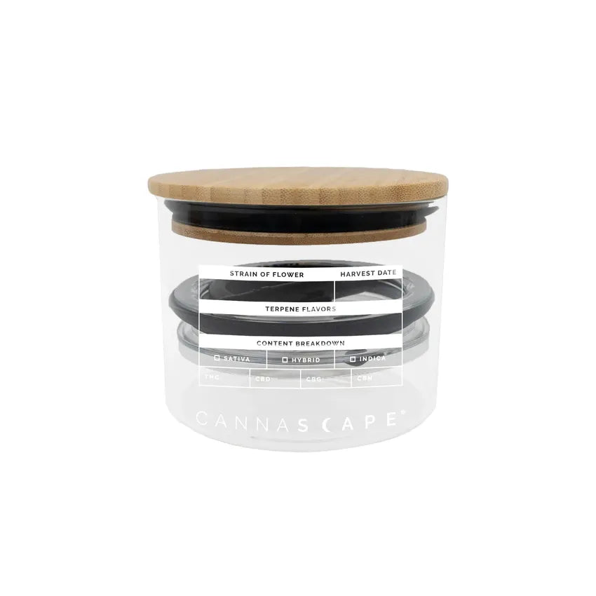 Cannascape® 4" Glass Stash Jar - (1 Count)-stash jar-BeastBranding