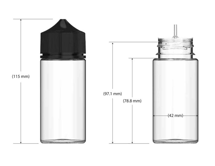 Chubby Gorilla 100ML V3 Unicorn Plastic Bottle PET CR - (400 Count)-Dropper Bottles-BeastBranding