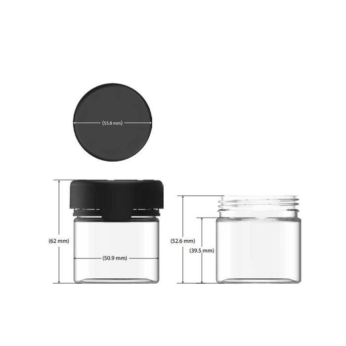 Chubby Gorilla 2oz Aviator CR Plastic Jar Containers w/ Inner Seal With Labels & Application-Dropper Bottles-BeastBranding
