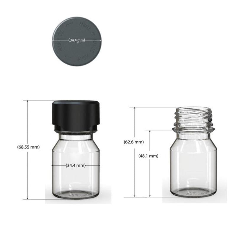 Chubby Gorilla 30ml Stubby Aviator CR Shot Bottle With Friction Fit Closure And Tamper Band - Various Colors - (800 Count)-Aviator Containers-BeastBranding