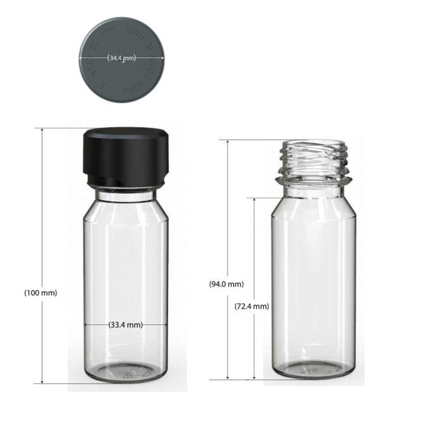 Chubby Gorilla 60ml Aviator CR Shot Bottle With Friction Fit Closure And Tamper Band - Various Colors - (500 Count)-Aviator Containers-BeastBranding