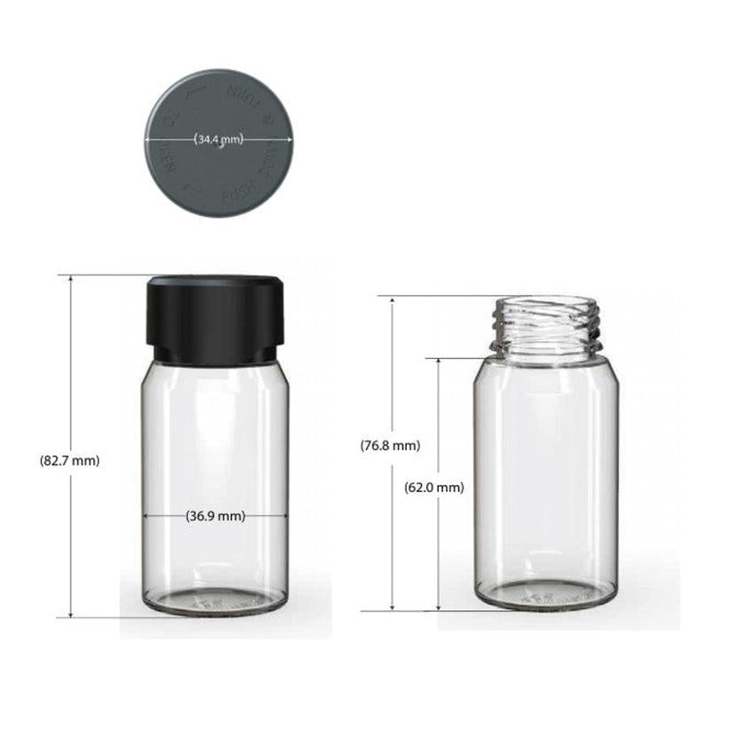 Chubby Gorilla 60ml Mini Aviator CR Shot Bottle With Friction Fit Closure And Tamper Band - Various Colors - (500 Count)-Aviator Containers-BeastBranding