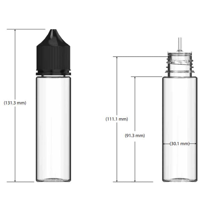 Chubby Gorilla 60ML V3 Unicorn Plastic Squeeze Bottle PET CR - Various Colors - (500 Count)-Dropper Bottles-BeastBranding