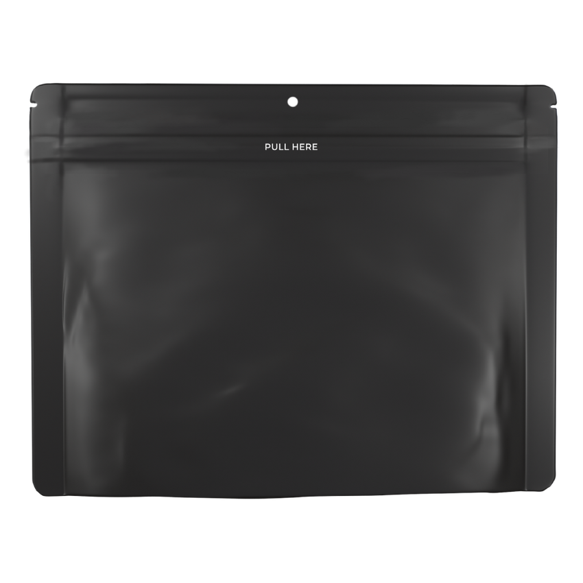 Clutch N Pull 9" Tall x 11.9" Wide Mylar Exit Bag - Child Resistant Pending - Opaque Black or White (50, 100 or 300 Count)-Mylar Smell Proof Bags-BeastBranding