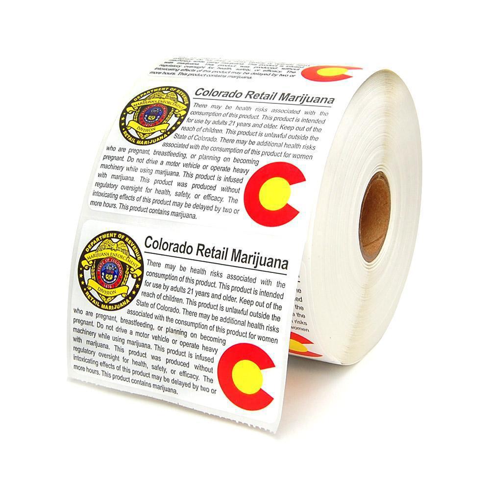 Colorado Compliant Label "Retail M* " 2" x 3" Inches 1000 Count-Prescription Labels & State Compliant Labels-BeastBranding