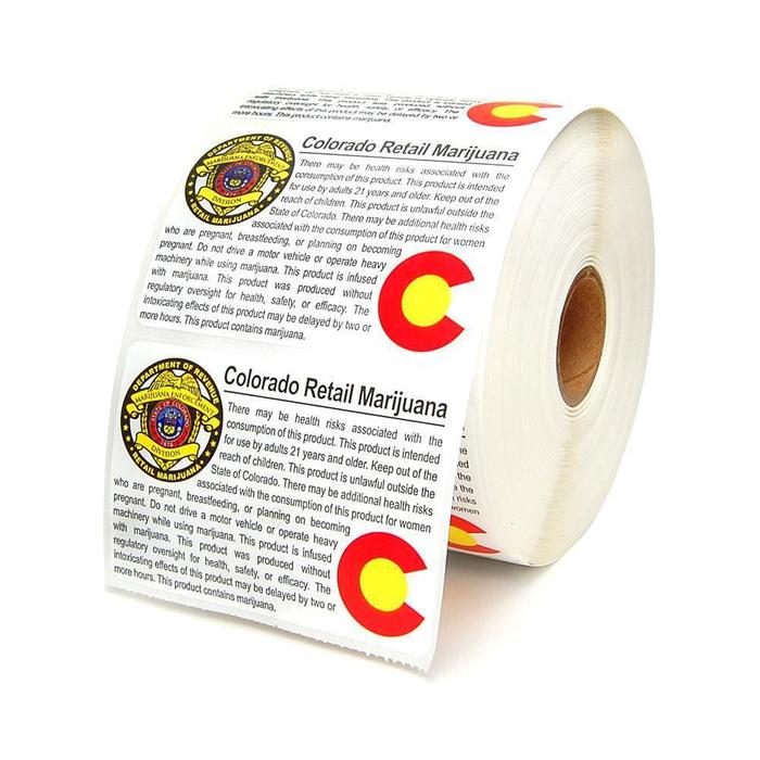 Colorado Compliant Label "Retail M* " 2" x 3" Inches 1000 Count-Prescription Labels & State Compliant Labels-BeastBranding
