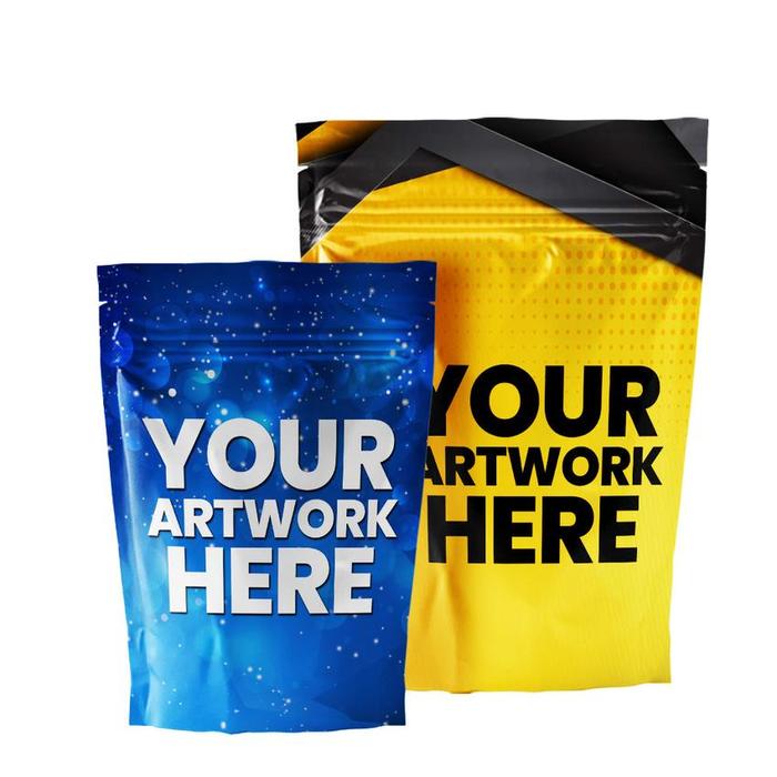 Custom Mylar Bags 1/2 oz - 14g - (5"W x 8"H x 2"G)-Custom Print Stickers-BeastBranding