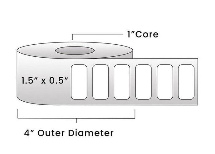 Direct Thermal Labels - Metrc Label - 1.5" x 0.5" - 1" Core / 4" Outer Diameter - (2,400 Labels Per Roll)-Stock Labels-BeastBranding