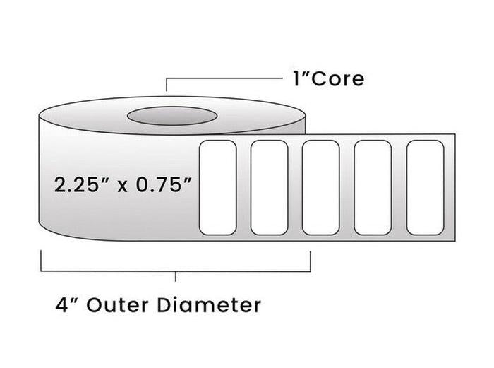 Direct Thermal Labels - Metrc Label - 2.25" x 0.75" - 1" Core / 4" Outer Diameter - (1,670 Labels Per Roll)-Stock Labels-BeastBranding